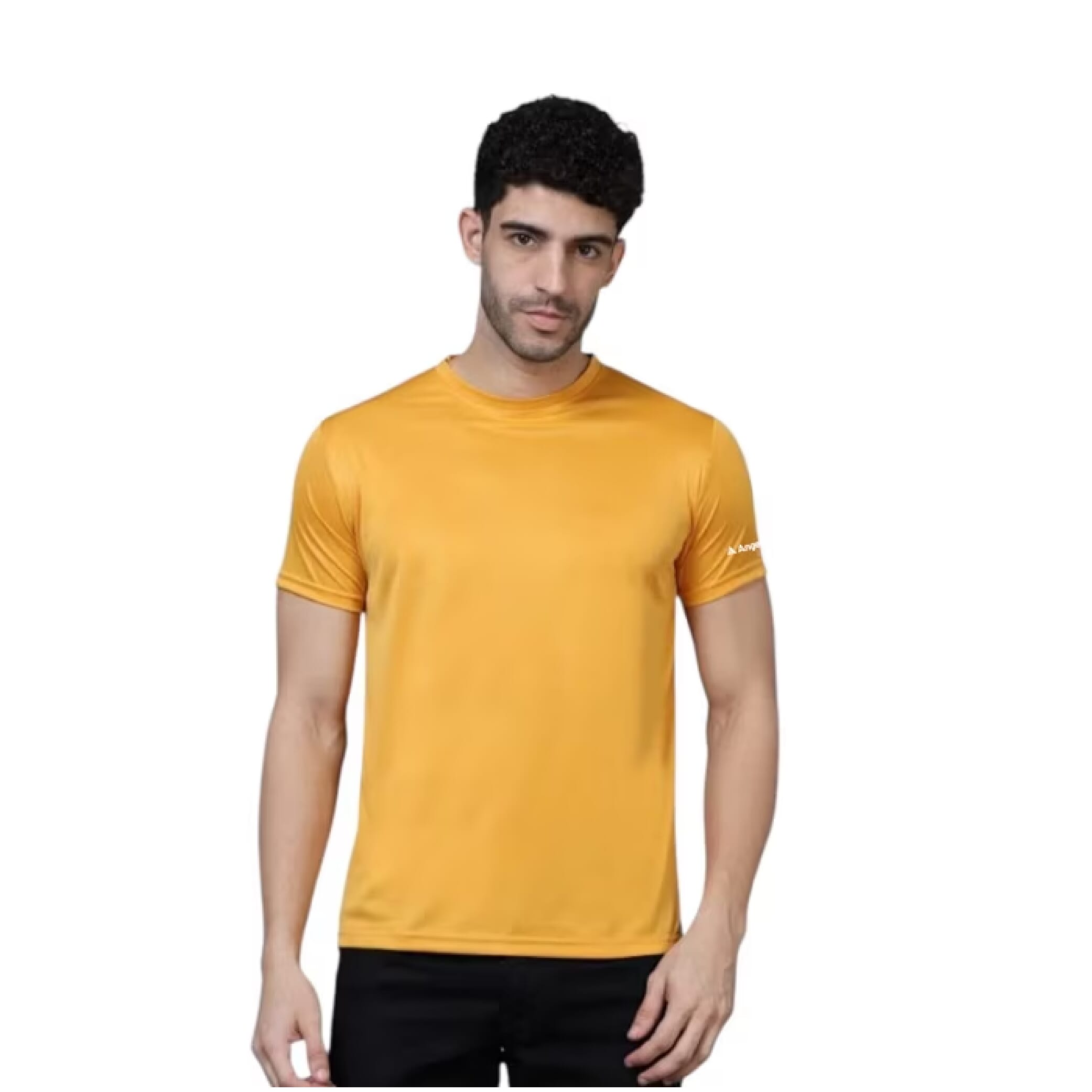 Greys&Blues Mobilitee Round Neck T-Shirt- Mustard
